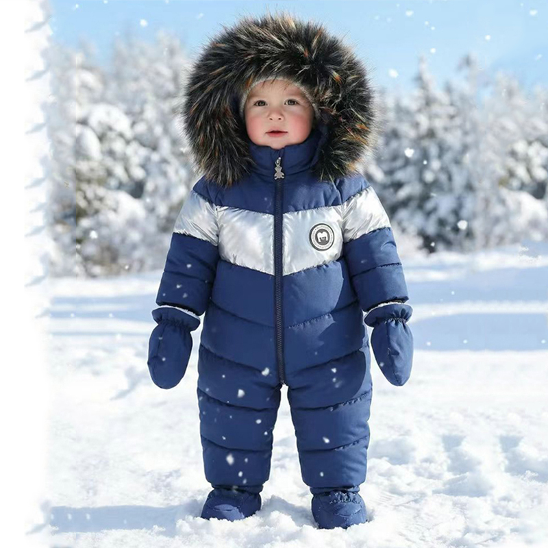 Baby Products Useful - Combinaison d'hiver pour nouveau-né avec gants,